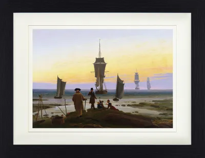 Produktbild von Caspar David Friedrich Gerahmtes Bild Mit Edlem Passepartout | Wand-Bilder | Im Bilderrahmen - Die Lebensstufen, 1835 (30 x 40 cm)