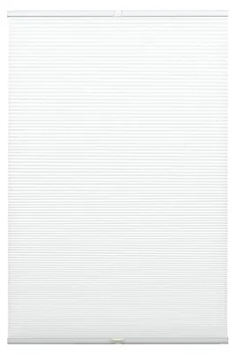 Plisségordijn blickdicht weiß 80x210 cm mit 2 Führungen