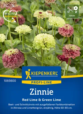 Produktbild von Kiepenkerl Zinniensamen Red Lime und Green Lime Zinnia elegans 20 Pflanzen