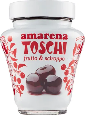 Zdjęcie produktu dla Amarene Anforette wiśnie w syropie 250g - Toschi