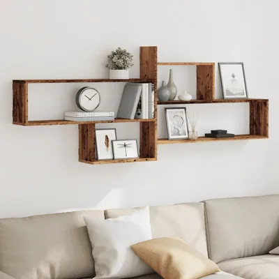 Produktbild von Maison Exclusive - Wandregal Altholz-Optik 167,5x18x68 cm Holzwerkstoff