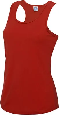 Produktbild von Just Cool JC015 | Girlie Cool Tank Top Sport T-Shirt + WRAP  - Farbe: Fire Red - Größe: L