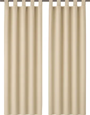 Image de Écharpe décorative Ellen à boucles, lot de 2, beige, 140 x 225 cm