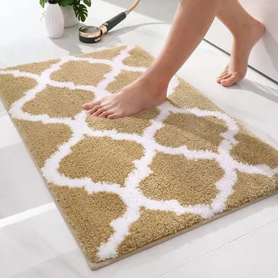 Obrázek produktu pro Protiskuzná podložka do koupelny z mikrovlákna, 40 x 60 cm, béžová