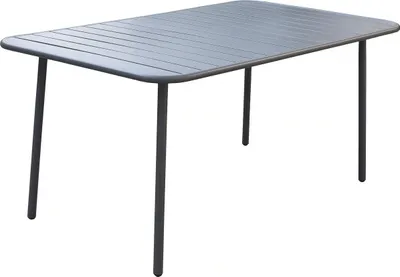 Image de Table jardin en métal "Bilbao" - 150 x 90 x 71 cm - Gris
