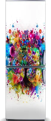 Produktbild von Tulup Kühlschrankdekoration - Magnetmatte - 60 cm x 180 cm - Magnet auf dem Kühlschrank - Abstrakter Baum