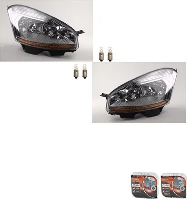 Zdjęcie produktu dla Johns, Reflektory + Osram Night Breaker Laser pasujące do Citroen C4 Picasso Zestaw Li Re 00006208A8 6208A8 00006206A8 6206A8