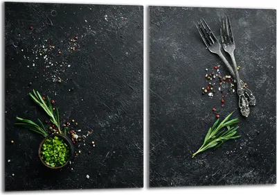 Immagine prodotto di Set di piastre di copertura per fornelli 2x40x52 cm copertura per piano cottura in Vetroceramica alzatina in vetro, cucina in ardesia