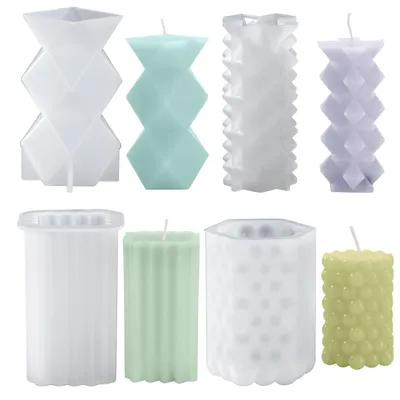 Immagine prodotto di Omgoods - Stampi in silicone per candele, ideali per realizzare candele fai-da-te, set da 4
