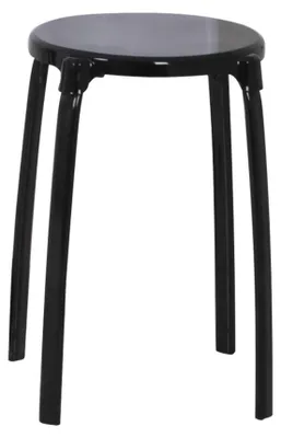 Immagine prodotto di Sedia da bagno - Colore: nero - Altezza: 46,5 cm - Diametro: 30 cm - Piedini antiscivolo - Portata massima: 100 kg - Ideale per anziani e persone con mobilità ridotta