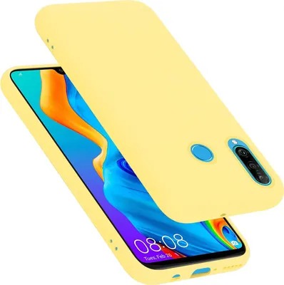 Produktbild von Cadorabo Schutzhülle für Huawei P30 LITE Hülle in Gelb Handyhülle Case Cover TPU Etui