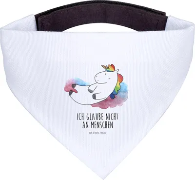 Produktbild von Mr. & Mrs. Panda Halstuch Einhorn Wolke 7 - Weiß - Geschenk, Für Hunde, Hundehalstuch, Unicorn, Menschen, Einhörner, Tuch, Lächeln