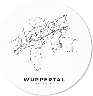 Produktbild von MuchoWow® Mauspad Mousepad Stadtplan - Deutschland - Schwarz-weiß - Wuppertal - Karte 20x20 cm - Mousepads - Maus Mat - Pad - Mausunterlage - Schreibtischmatte