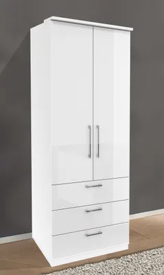 Immagine prodotto di Armadio "Optima" ad ante battenti 90 cm bianco lucido a 2 ante