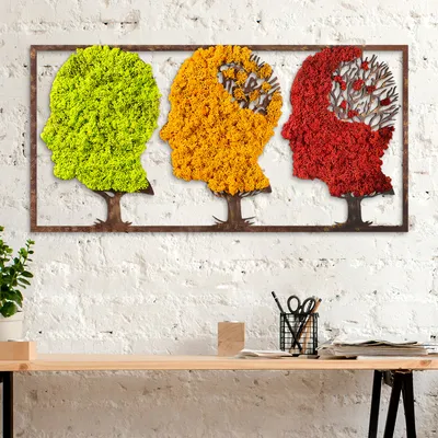 Obrázok produktu pre Wallity, The- NTR1113, Zelená, Ostatné bytové dekorácie, 86 x 1 x 43 cm, 100% MDF / mach (hrúbka: 6 mm)
