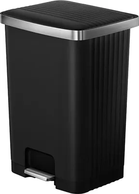 Image de EKO - Hana 2 Poubelle à pédale 70 litres - Plastic - Noir