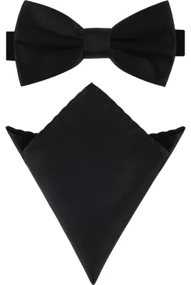 Produktbild von Ladeheid Herren Schmale Fliege & Einstecktuch Set M/P (12cm x 6cm, 22cm x 22cm)