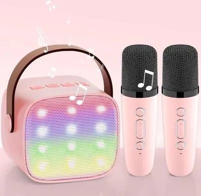 Zdjęcie produktu dla Zestaw głośników Bluetooth do imprez karaoke z bezprzewodowym mikrofonem – wygodny i łatwy w obsłudze – idealny na prywatne imprezy i domowe przyjęcia