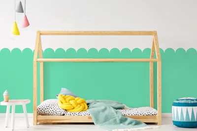 Produktbild von Muralo WANDTATTOO für Kinderzimmer Wandsticker Wandaufkleber Scallop-Border Form Mintgrün Br. 120 cm x Hö. 120 cm