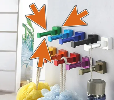 Obrázek produktu pro Sada 10 háčků na oblečení (hliníkové, hranaté, zelené)