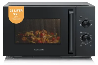 Produktbild von Severin MW 7796, Arbeitsplatte, Solo-Mikrowelle, 28 l, 900 W, Drehregler, Schwarz