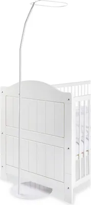 Produktbild von Himmelstange Babybett mit Standfuß FERRARA-134 in weiß, B/H/T: 32/148/32 cm