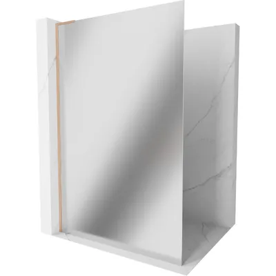 Obrázek produktu pro Mexen Kioto L sprchová stěna Walk-in 80 x 200 cm, zrcadlo, kartáčová měď - 800-080-103-65-50