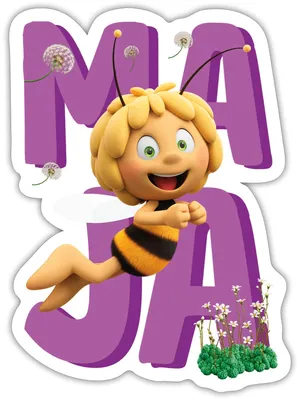 Produktbild von Spreadshirt Die Biene Maja 3 Maja Fliegt Sticker Aufkleber, 10 x 10 cm, Mattweiß