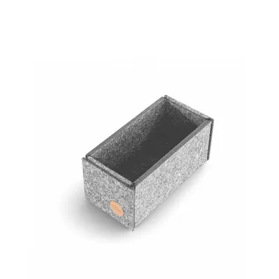 Produktbild von Aufbewahrungsbox CLEAN Filz 18 x 9 x 9 cm ohne Deckel in hellgrau meliert