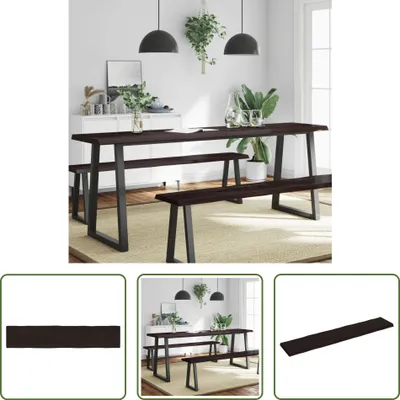 Produktbild von The Living Store Tischplatte 200x40x(2-6) cm Massivholz Behandelt Baumkante