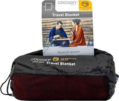 Produktbild von Cocoon Merino Wolle/Seide Decke, 72% Wolle / 28 % Seide dark terracotta