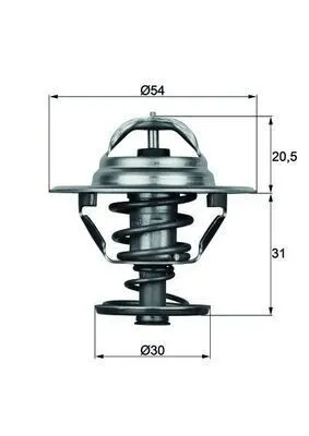 Produktbild von MAHLE Thermostat Kühlmittel 88°C für LAND ROVER Defender SUV (L316) für SAAB 9-5 Kombi (YS3E)