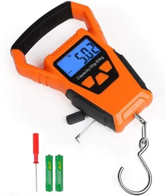 Productafbeelding van Famanu digitale visweeg en bagageweegschaal - tot 50 kg, LCD-display met achtergrondverlichting