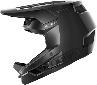 Produktbild von ABUS Downhill Helm HiDrop – ASTM-er Fullface Helm mit ABS-Außenschale für MTB: Downhill, Enduro und Bikepark – für Erwachsene und Jugendliche – Schwarz, Größe L (59-60 cm)