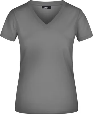Immagine prodotto di Maglietta da donna V-T Tailliertes Damen grigio medio, Gr. L