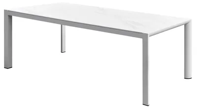 Immagine prodotto di Tavolo da Giardino 90x190x75 cm in Alluminio Bianco