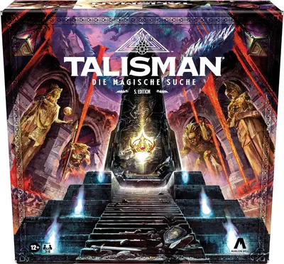 The image shows the front of a board game box with elaborate fantasy artwork.