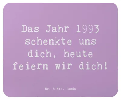 Produktbild von Mr. & Mrs. Panda Mousepad Spruch 1993 Geburtstag - Lavendeltraum - Geschenk, besondere Anlässe, feiern, Mouse Pad, Happy Birthday, mousematte, Jubiläum, Alter, Mauspad
