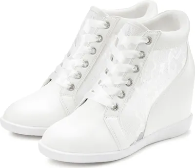Produktbild von LASCANA Sneaker Freizeitschuh, Halbschuh, Keilstiefelette, Stiefelette, weiß Größe 40