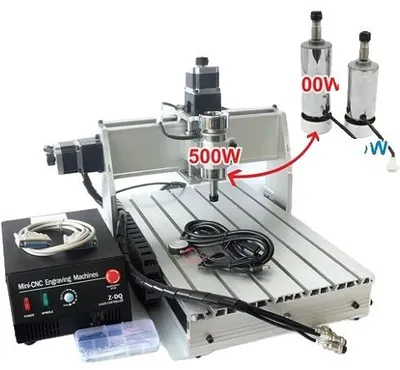 Image de Fraiseuse CNC de bureau, broche de 500 W, fonctionnalités polyvalentes, port LPT, 220 V