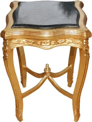 Immagine prodotto di Casa Padrino Tavolino barocco con piano in marmo Square Gold Mod2 62 x 43 cm - Stile antico