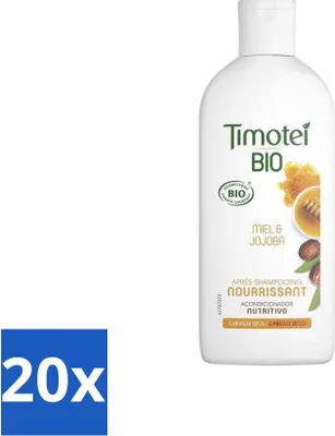Produktbild von Timotei – Spülung – Honig & Jojoba – Bio – Für trockenes Haar & trockene Kopfhaut – 250 ml - Vorteilspack - 20 Stücke