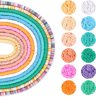 Immagine prodotto di Set di perline Fimo, 420 pezzi, 12 colori, per la creazione di gioielli