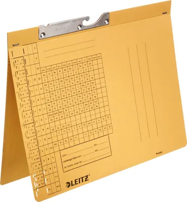Produktbild von Leitz Leitz Pendelhefter DIN A4 250g/m² Amtsheftung mit Organisationsaufdruck Natronkarton recycelt naturbraun