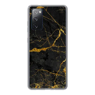 Produktbild von MuchoWow® Handyhülle Schutzhülle Hülle für Samsung Galaxy S20 FE Marmor - Gold - Schwarz - Marmoroptik - Luxus - Glitzer Silikon Softcase Handy Hülle - Abdeckung