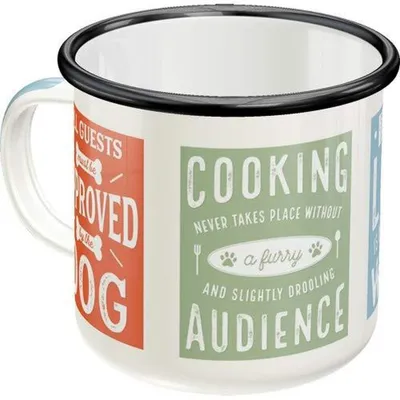 Produktbild von Nostalgic-Art - Emaille-Becher - Pfotenschild - Dog Rules