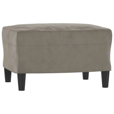 Produktbild von vidaXL Fußhocker Hellgrau 60x50x41 cm Samt