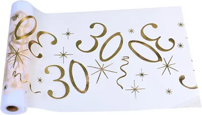 Produktbild von Tischläufer Gold, 28 cm x 10 m, für Geburtstagsfeiern