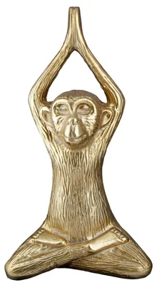 Imagen del producto de Figura decorativa, mono, "Monkey", aluminio, color dorado, unidad, largo: 9 cm, ancho: 16 cm, alto: 28.5 cm, código: 60176, número de artículo: 4063387601761