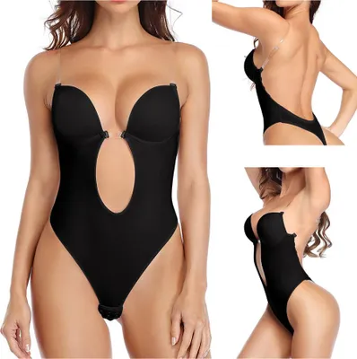 Zdjęcie produktu dla Body damskie biustonosz czarne modelujące stringi do sukienki bez pleców 38